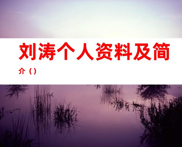 刘涛个人资料及简介()
