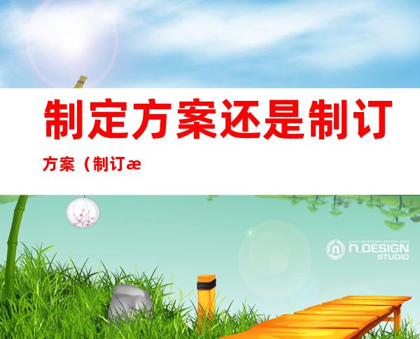 制定方案还是制订方案（制订方案和制定方案）