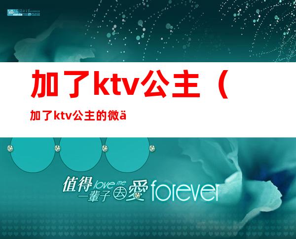 加了ktv公主(加了ktv公主的微信怎么和她聊天)