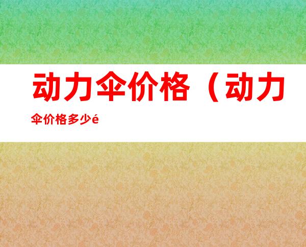 动力伞价格（动力伞价格多少钱一个）