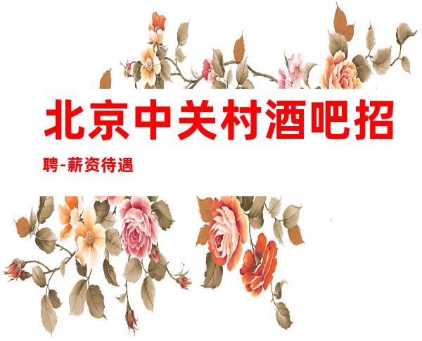 北京中关村酒吧招聘-薪资待遇好-20起步