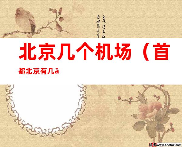 北京几个机场(首都北京有几个机场)