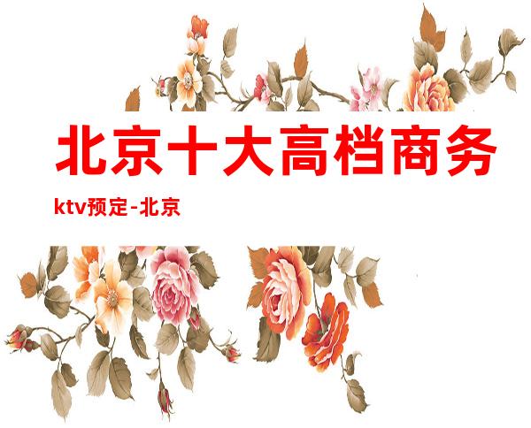 北京十大高档商务ktv预定-北京预定包厢位置