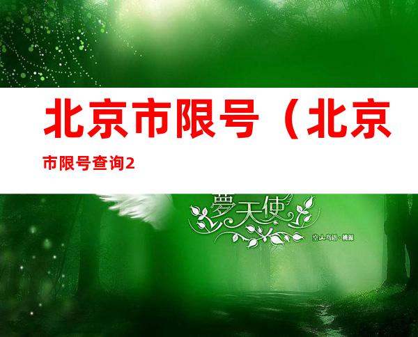 北京市限号（北京市限号查询2022最新）