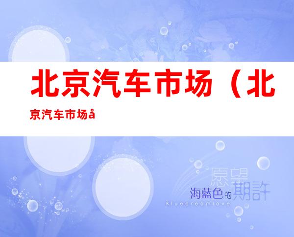 北京汽车市场（北京汽车市场哪里最大）