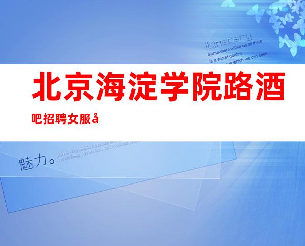 北京海淀学院路酒吧招聘女服务员生意火爆