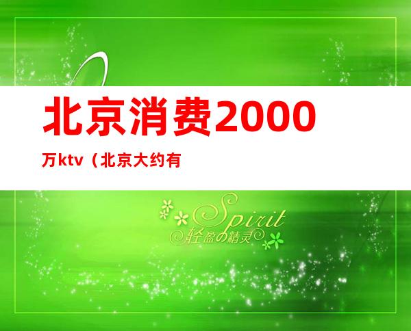 北京消费2000万ktv(北京大约有2000万)