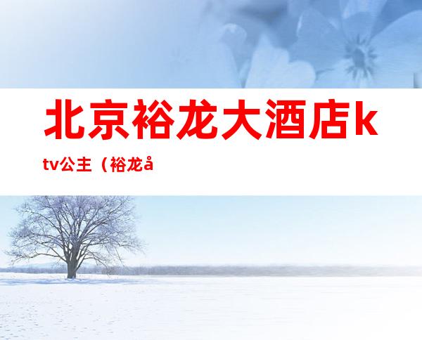 北京裕龙大酒店ktv公主(裕龙大酒店地下一层有个KTV)