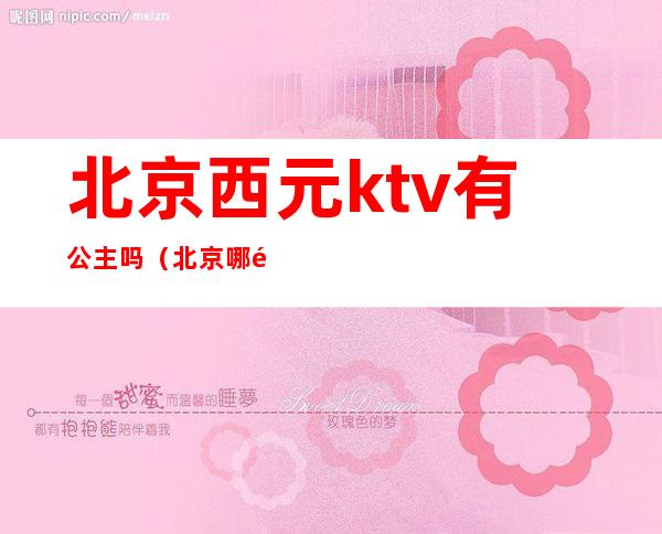 北京西元ktv有公主吗（北京哪里有公主KTV）