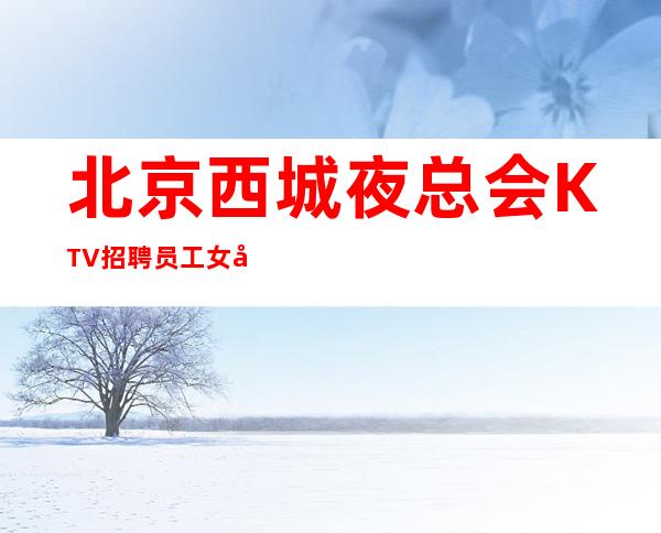 北京西城夜总会KTV招聘员工女孩二班多