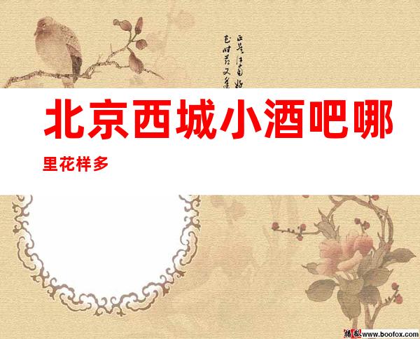 北京西城小酒吧哪里花样多