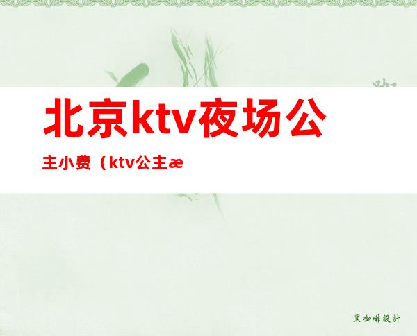 北京ktv夜场公主小费(ktv公主有小费吗)