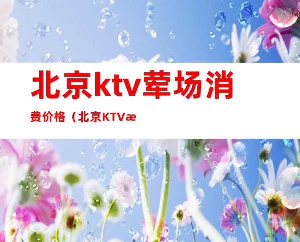 北京ktv荤场消费价格(北京KTV消费)