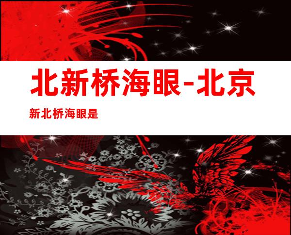 北新桥海眼-北京新北桥 海眼是啥啊