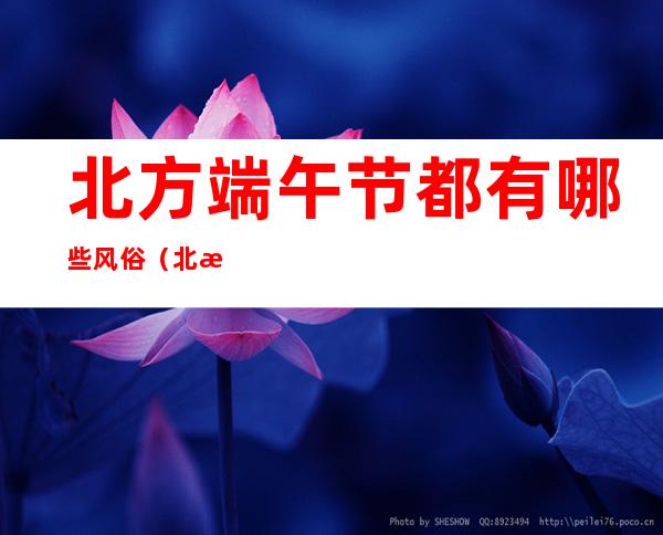 北方端午节都有哪些风俗(北方端午节都有哪些风俗图片)