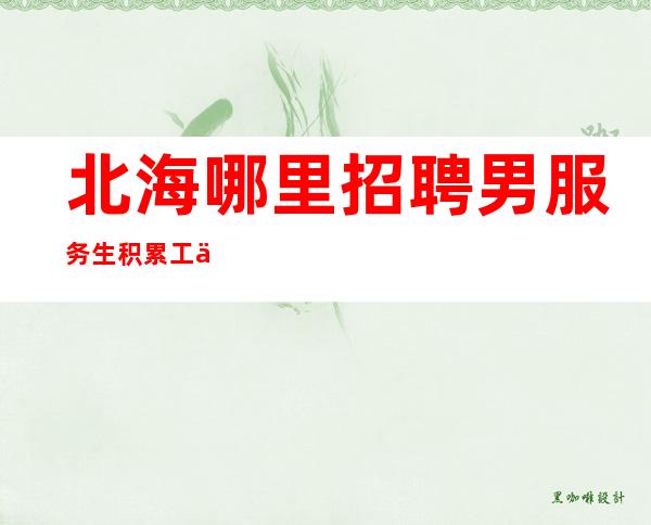 北海哪里招聘男服务生=积累工作经验让自己变强大