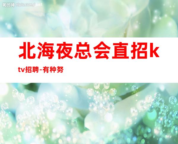 北海夜总会直招ktv招聘-有种努力叫坚持