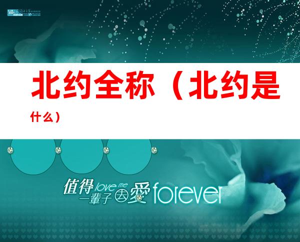 北约全称(北约是什么)