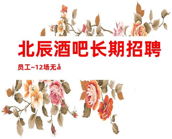 北辰酒吧长期招聘员工~12场无压力~净高161cm以上
