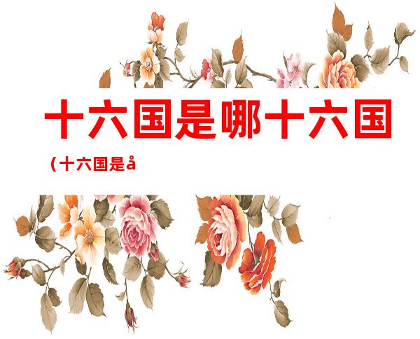 十六国是哪十六国(十六国是哪十六国人口数)