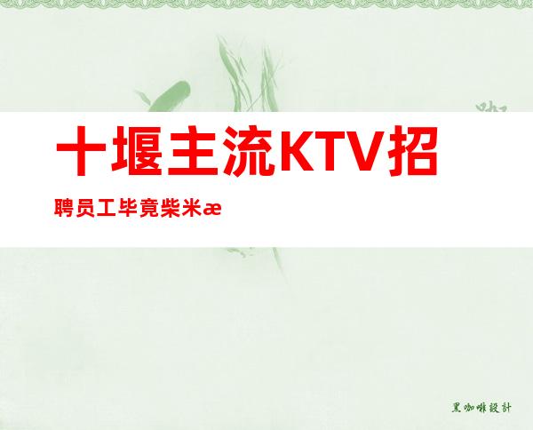 十堰主流KTV招聘员工 毕竟柴米油盐才是现实 得多挣点