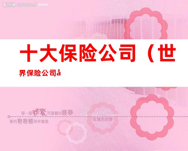 十大保险公司(世界保险公司十大排名)