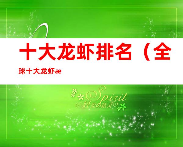 十大龙虾排名(全球十大龙虾排名)