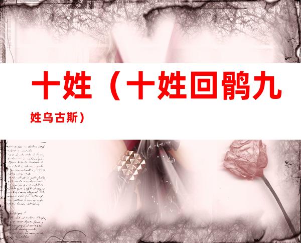 十姓(十姓回鹘九姓乌古斯)