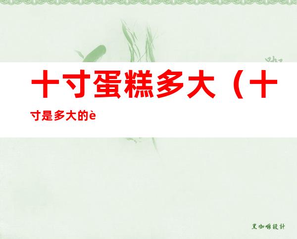 十寸蛋糕多大(十寸是多大的蛋糕)