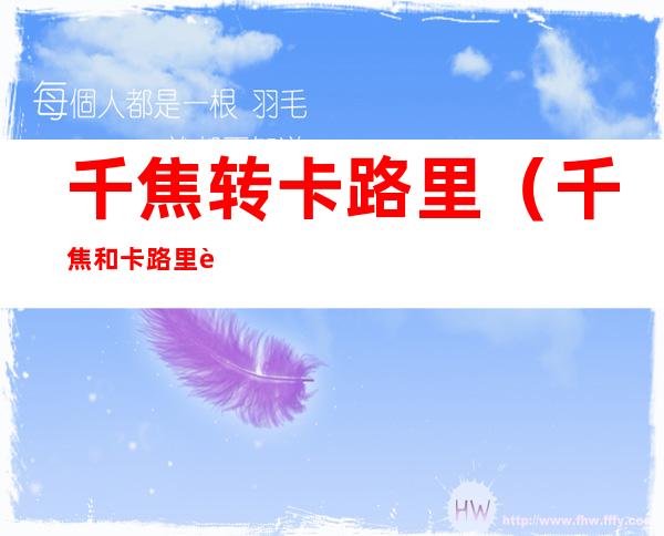 千焦转卡路里(千焦和卡路里转化)