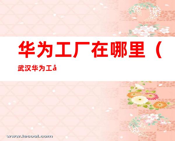 华为工厂在哪里(武汉华为工厂在哪里)