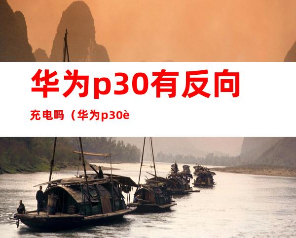 华为p30有反向充电吗(华为p30能反向充电吗?)