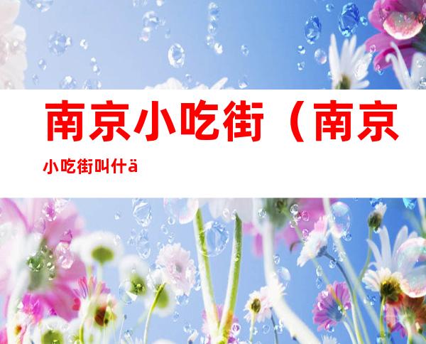 南京小吃街(南京小吃街叫什么名字)
