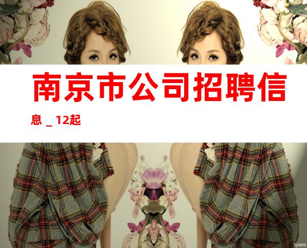 南京市公司招聘信息＿12起