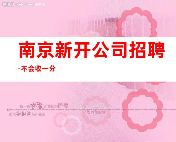 南京新开公司招聘-不会收一分钱急需起服务员加入