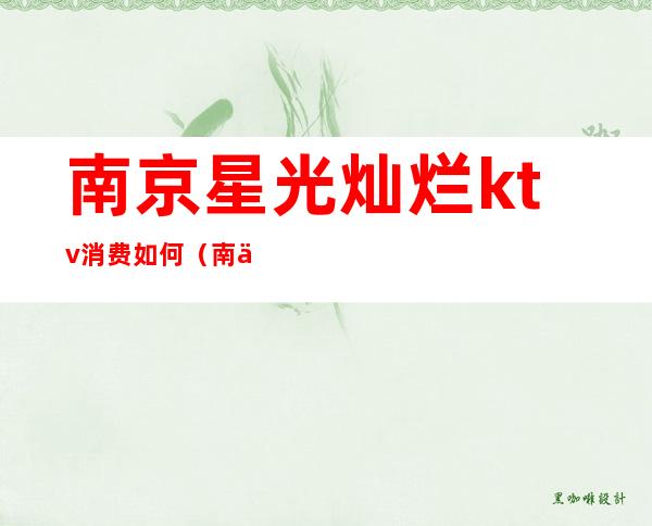 南京星光灿烂ktv消费如何(南京星光灿烂ktv消费如何计算)