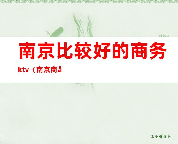 南京比较好的商务ktv(南京商务中心)