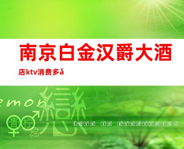 南京白金汉爵大酒店ktv消费多少(苏州白金汉爵ktv消费)