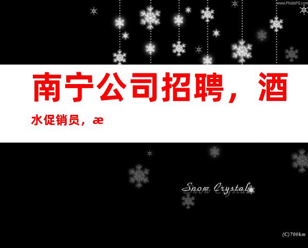 南宁公司招聘，酒水促销员，无任务