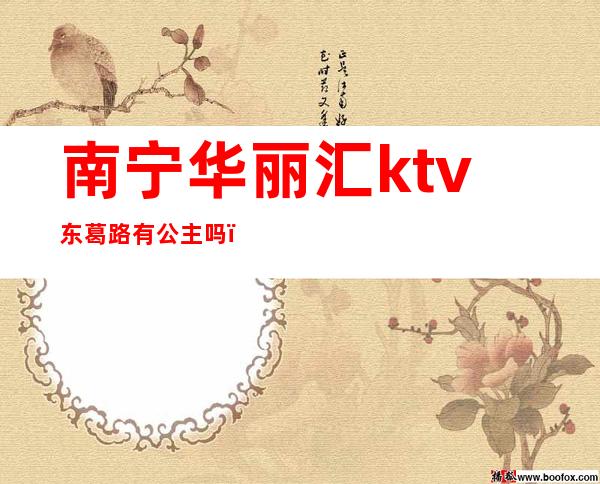 南宁华丽汇ktv东葛路有公主吗(南宁华丽汇国际会所)