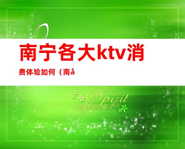 南宁各大ktv消费体验如何(南宁消费最高的KTV)