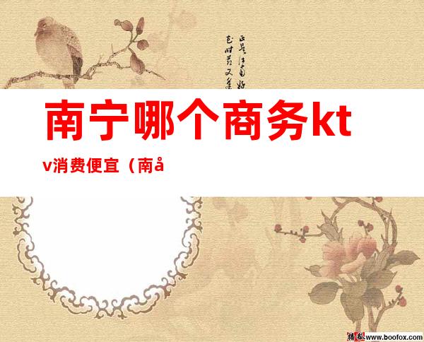 南宁哪个商务ktv消费便宜（南宁哪个商务ktv消费便宜）