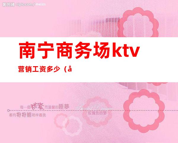 南宁商务场ktv营销工资多少(南宁商务场ktv营销工资多少钱)