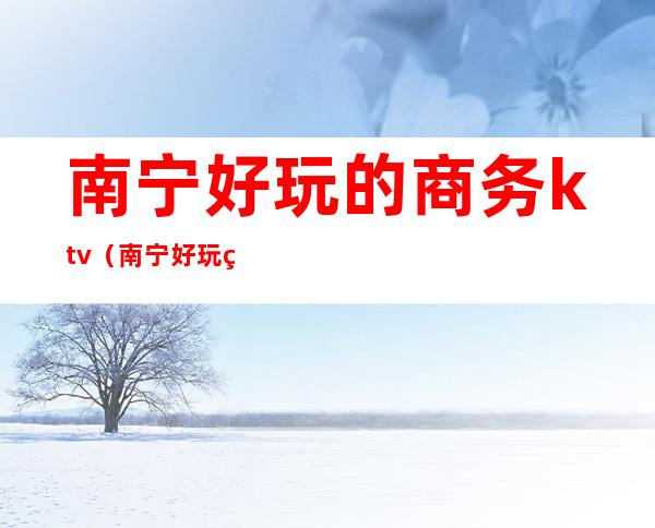 南宁好玩的商务ktv(南宁 好玩的)