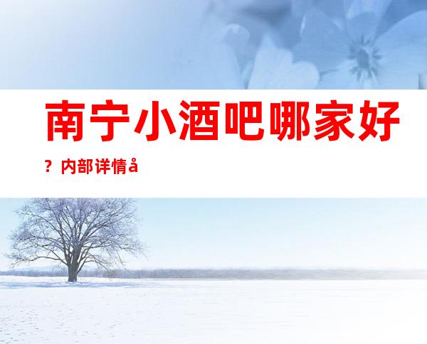 南宁小酒吧哪家好？内部详情带你了解详情