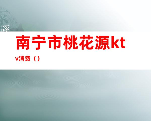 南宁市桃花源ktv消费（）