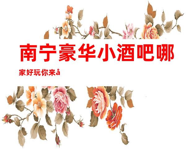 南宁豪华小酒吧哪家好玩 你来好像不会让你亏着走