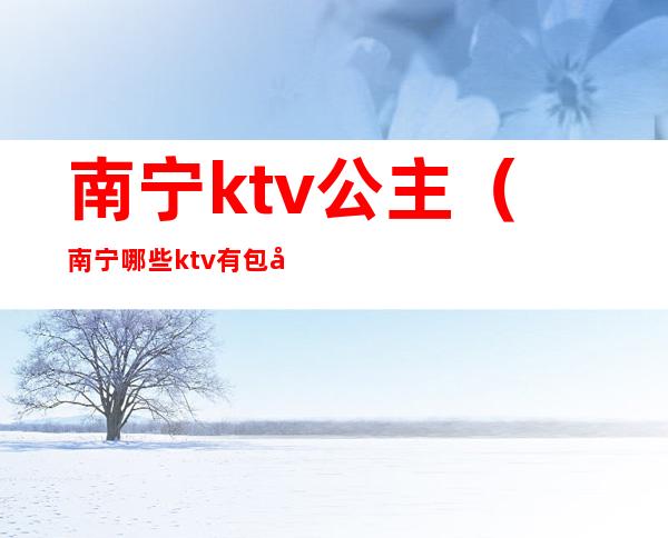 南宁ktv公主(南宁哪些ktv有包厢公主)