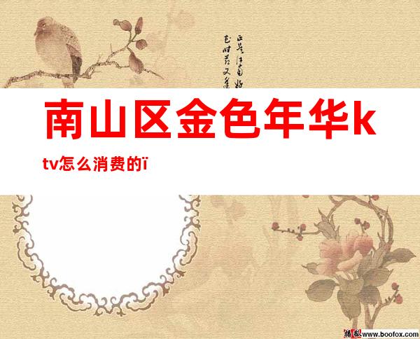 南山区金色年华ktv怎么消费的(南山区金色年华ktv怎么消费的多少钱)