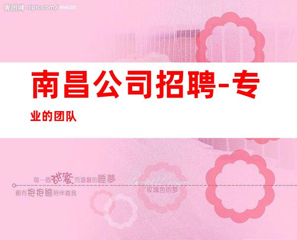 南昌公司招聘-专业的团队